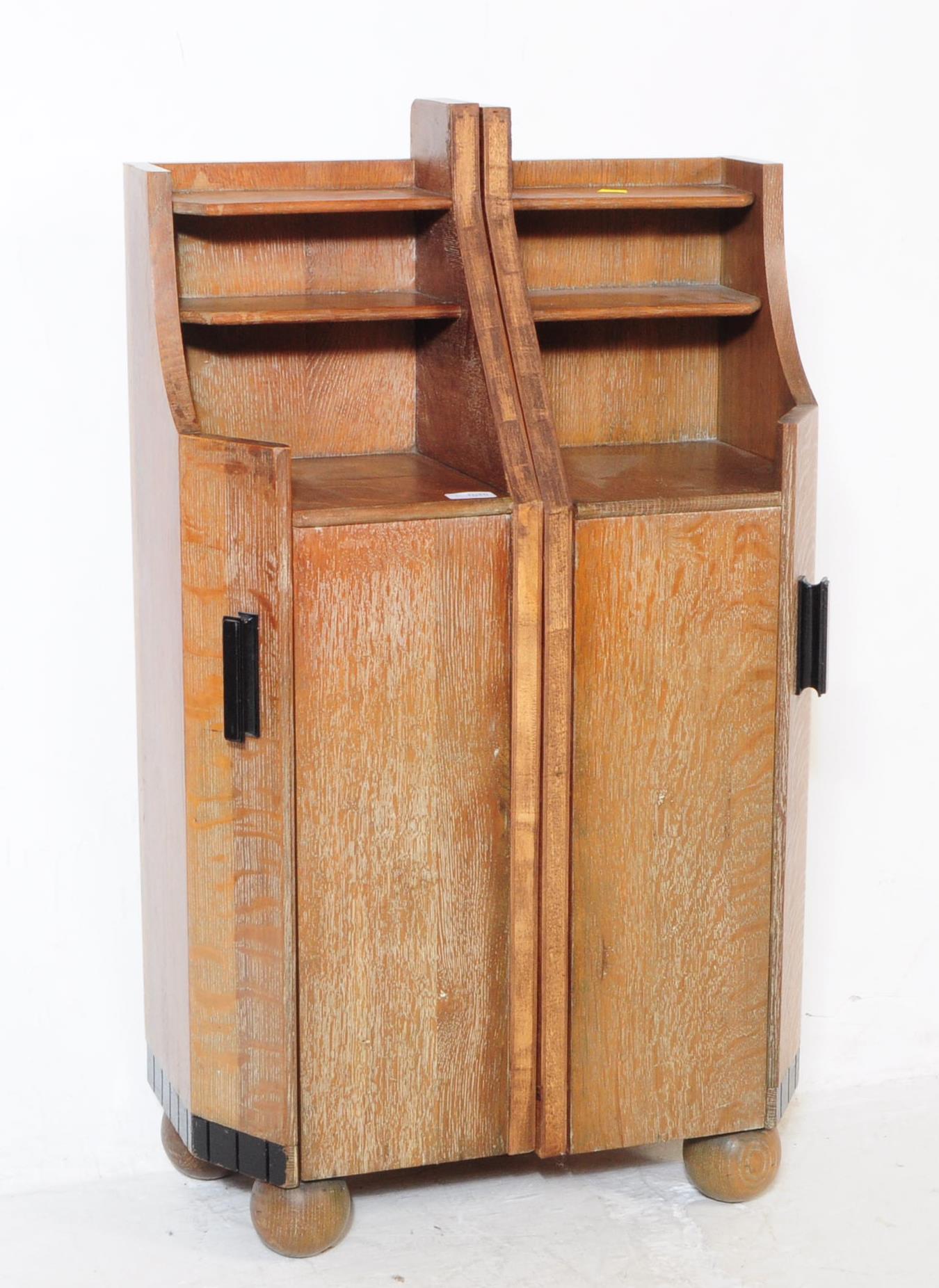 PAIR OF EARLY 20TH CENTURY ART DECO CORNER CABINETS