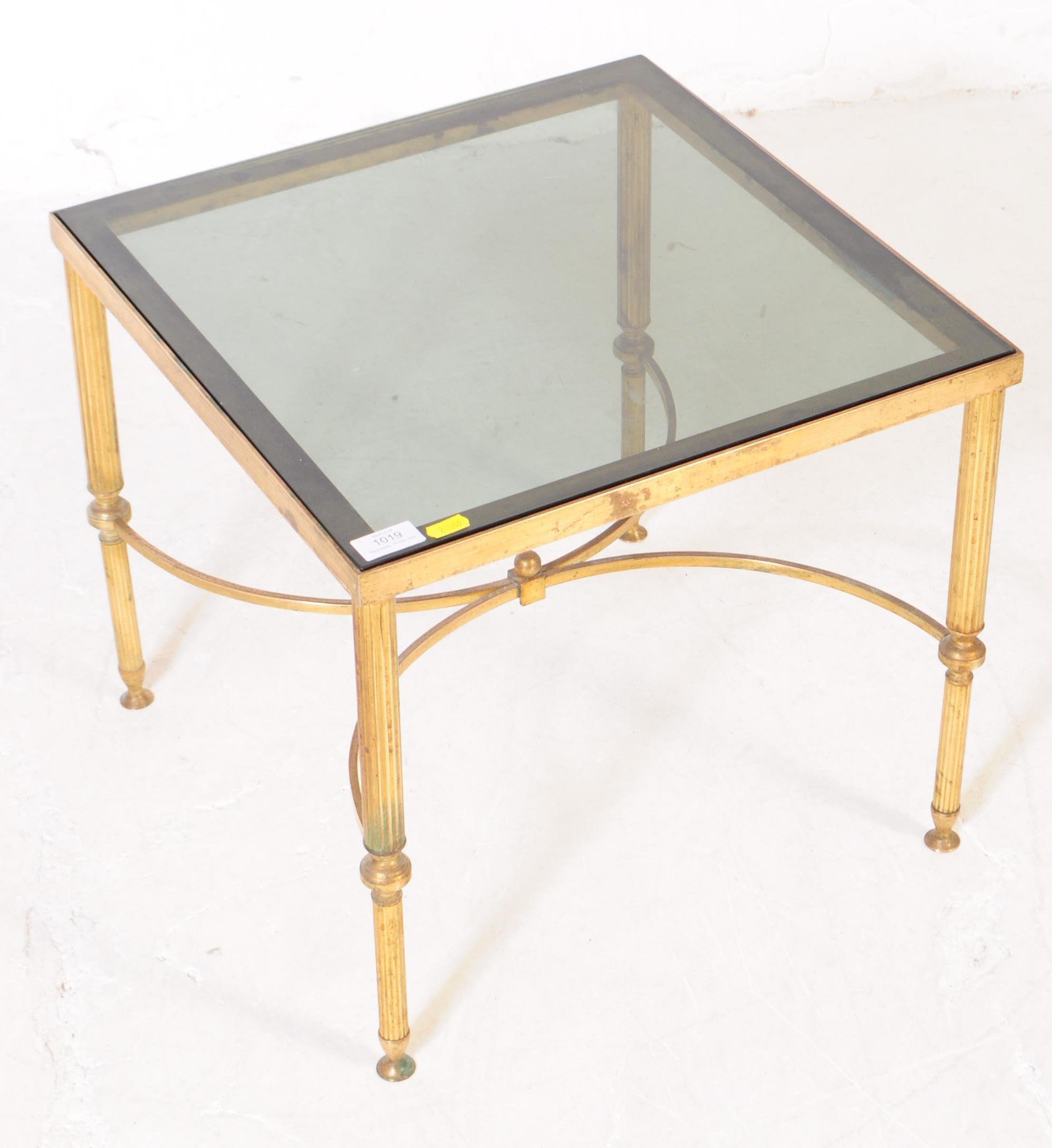 HOLLYWOOD REGENCY MANNER BRASS COFFEE TABLE - Image 3 of 4