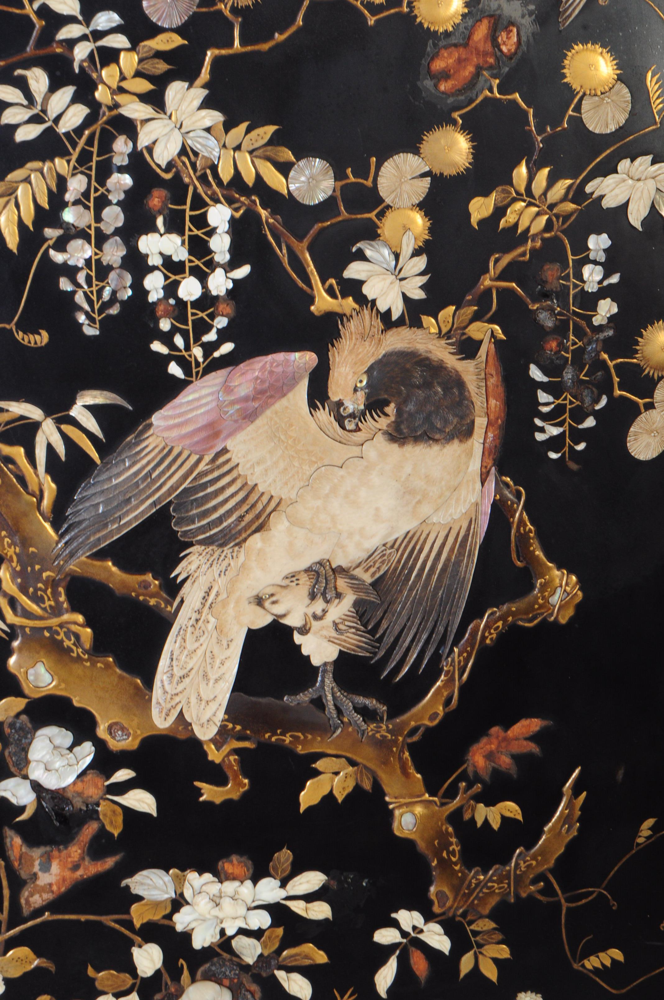 EARLY 20TH CENTURY 1920S DECORATIVE JAPANESE SHIBAYAMA PANEL - Image 2 of 6