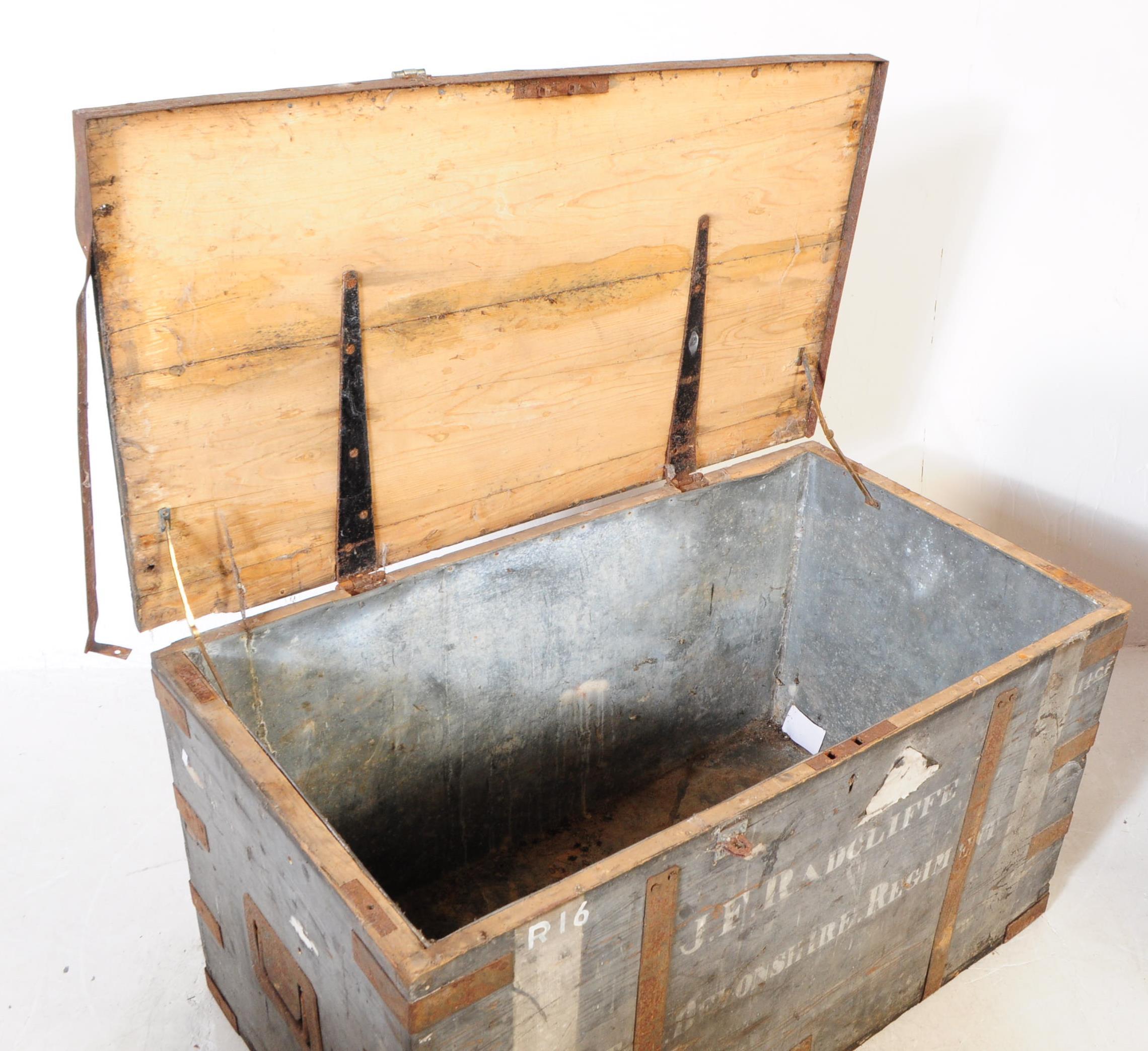 THREE MID 20TH CENTURY MILITARY TRANSPORT LUGGAGE CRATES - Image 7 of 8
