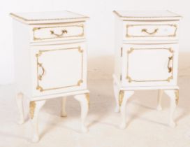 PAIR OF LOUIS XVI MANNER BEDSIDE CABINETS