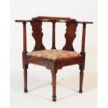 GEORGE III 19TH CENTURY MAHOGANY CORNER CHAIR