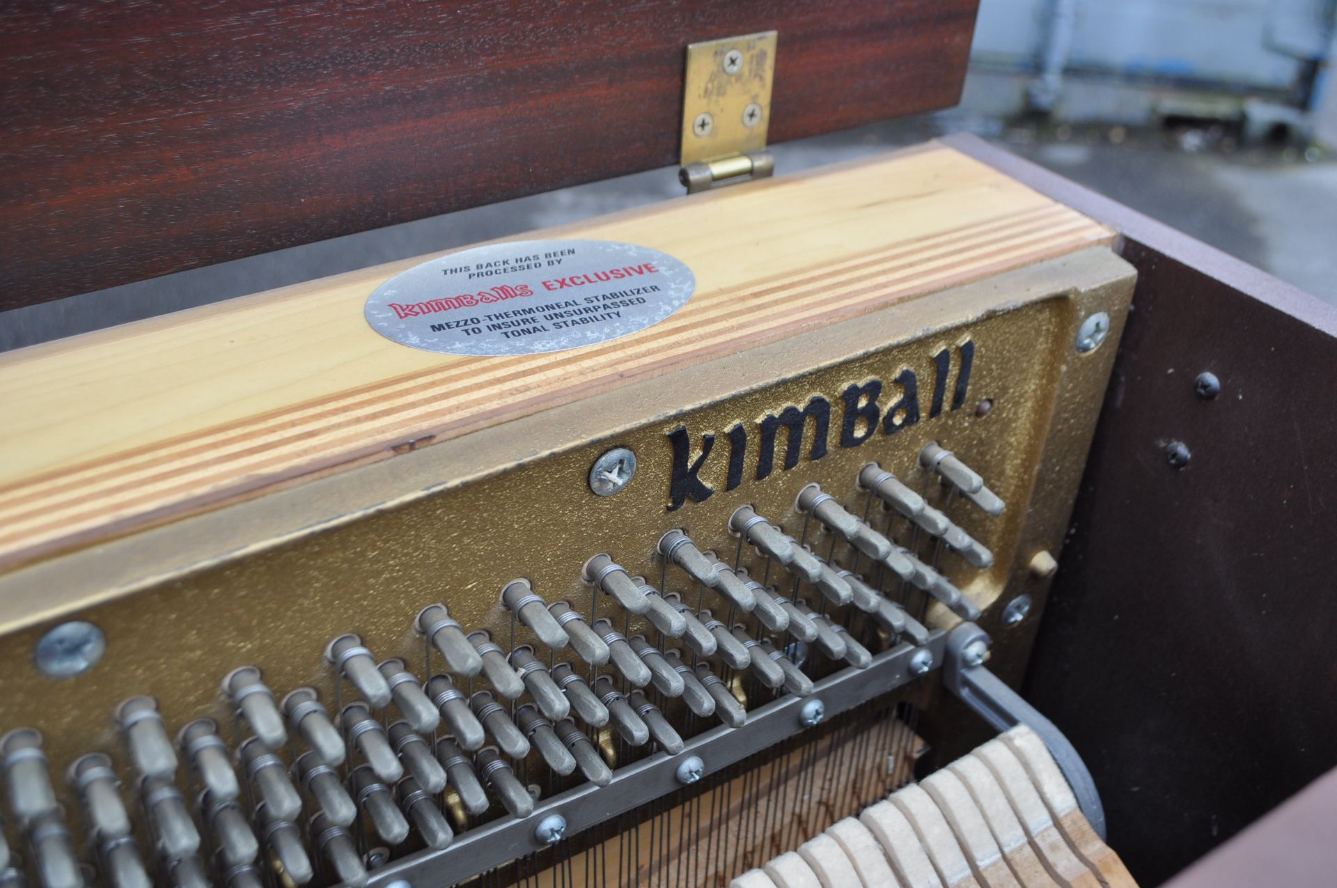 KIMBALL - MID CENTURY WALNUT VENEER PIANO - Image 8 of 9