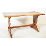 EARLY 20TH CENTURY OAK COUNTRY FARMHOUSE REFECTORY TABLE