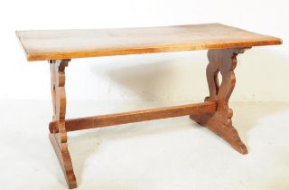 EARLY 20TH CENTURY OAK COUNTRY FARMHOUSE REFECTORY TABLE