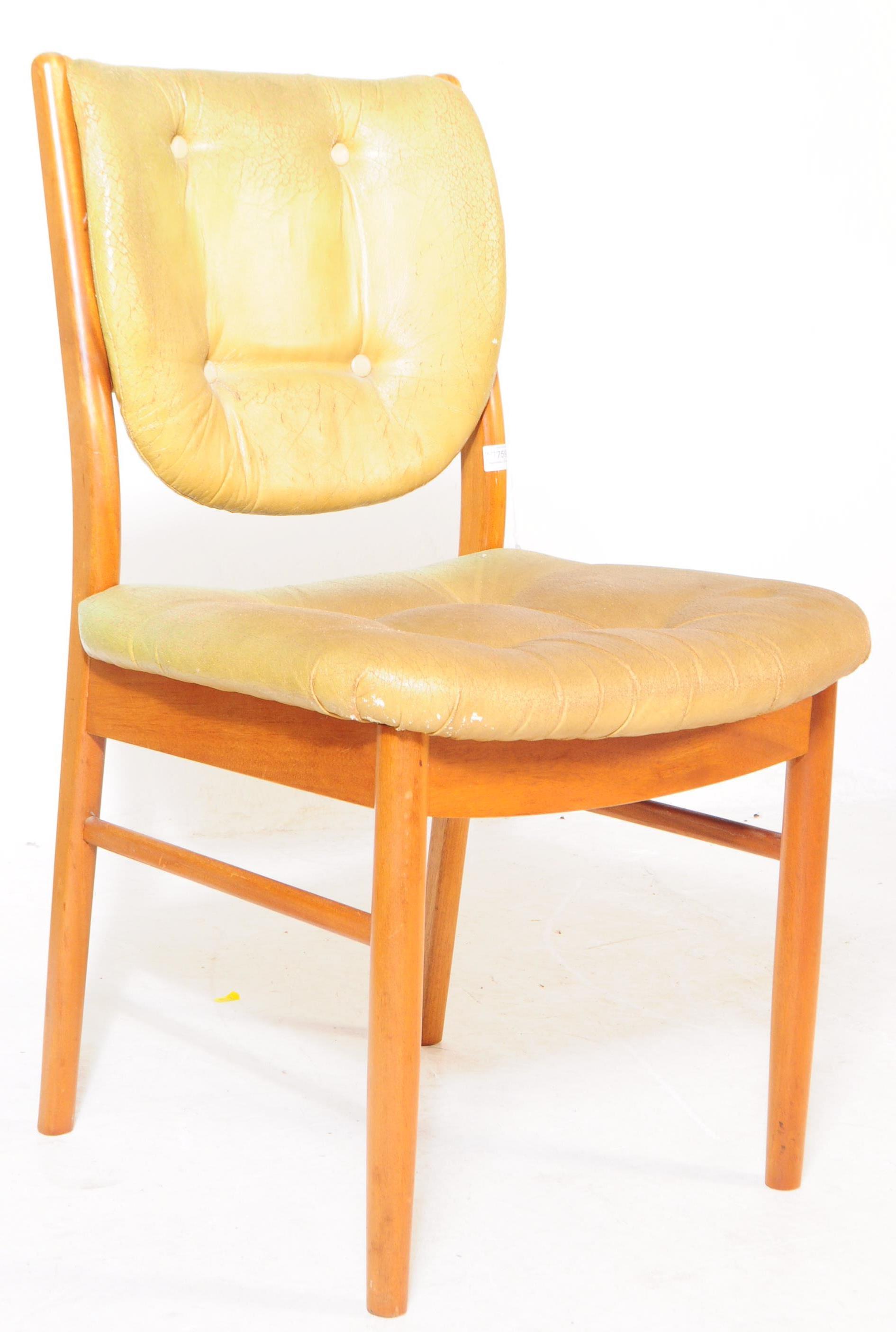 BRITISH MODERN DESIGN - SET OF FOUR VINTAGE DINING CHAIRS - Image 3 of 4