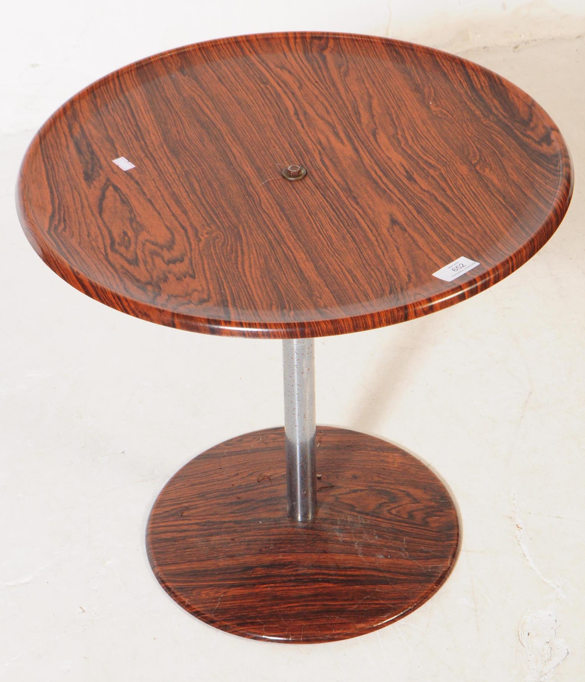 ALAN TURVILLE - MID CENTURY CHROME & MELAMINE TABLE - Image 2 of 4