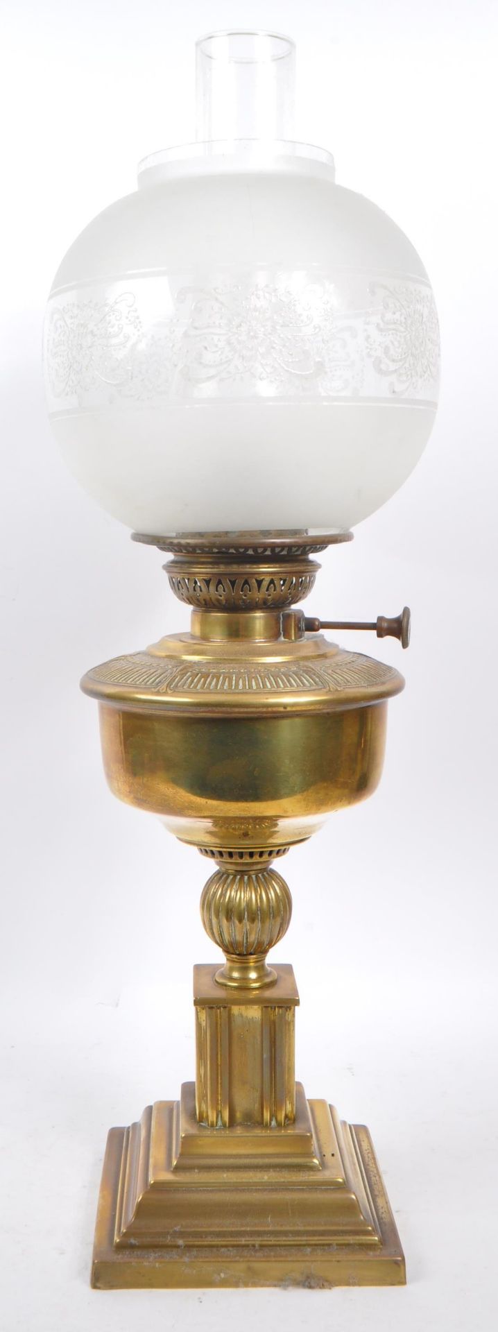 VICTORIAN 19TH CENTURY LAMPE VERITAS BRASS OIL LAMP - Bild 3 aus 7