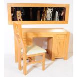 M&S SONOMA - OAK DRESSING TABLE & MIRROR