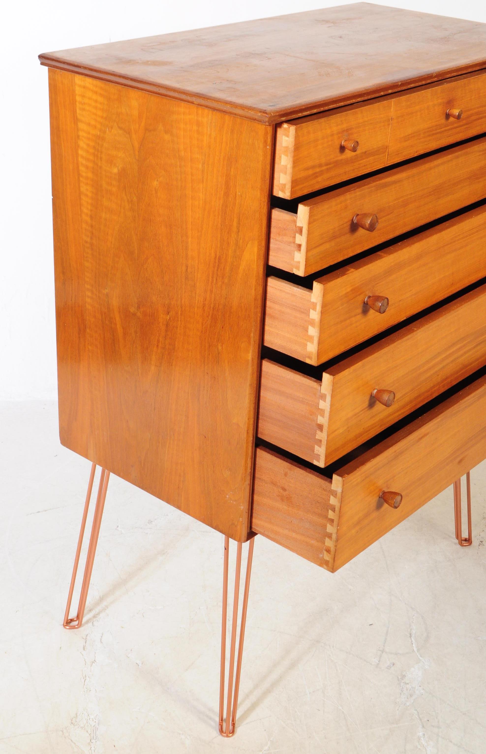 ALFRED COX - VINTAGE MID CENTURY TEAK CHEST OF DRAWERS - Image 4 of 5