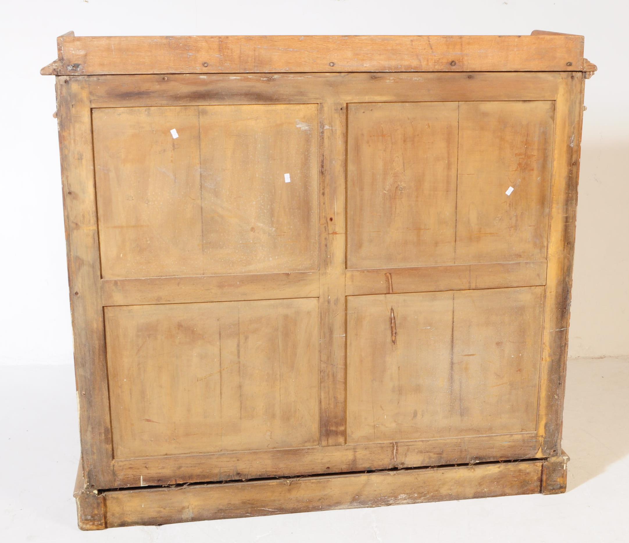 VICTORIAN PINE GLAZED LIBRARY BOOKCASE - Image 7 of 7