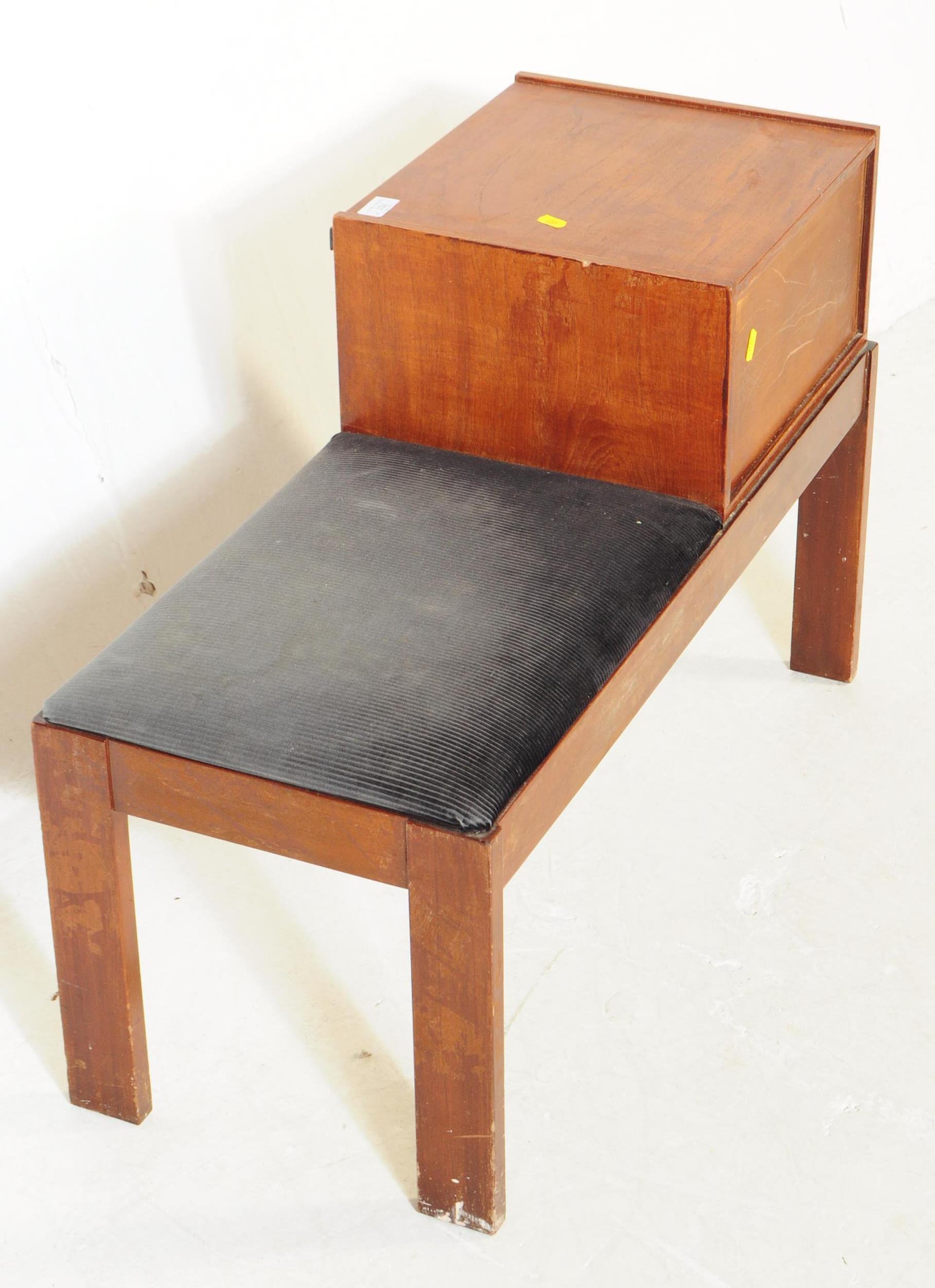 BRITISH MODERN DESIGN - CHIPPY TELEPHONE HALL TABLE / SEAT - Image 6 of 6