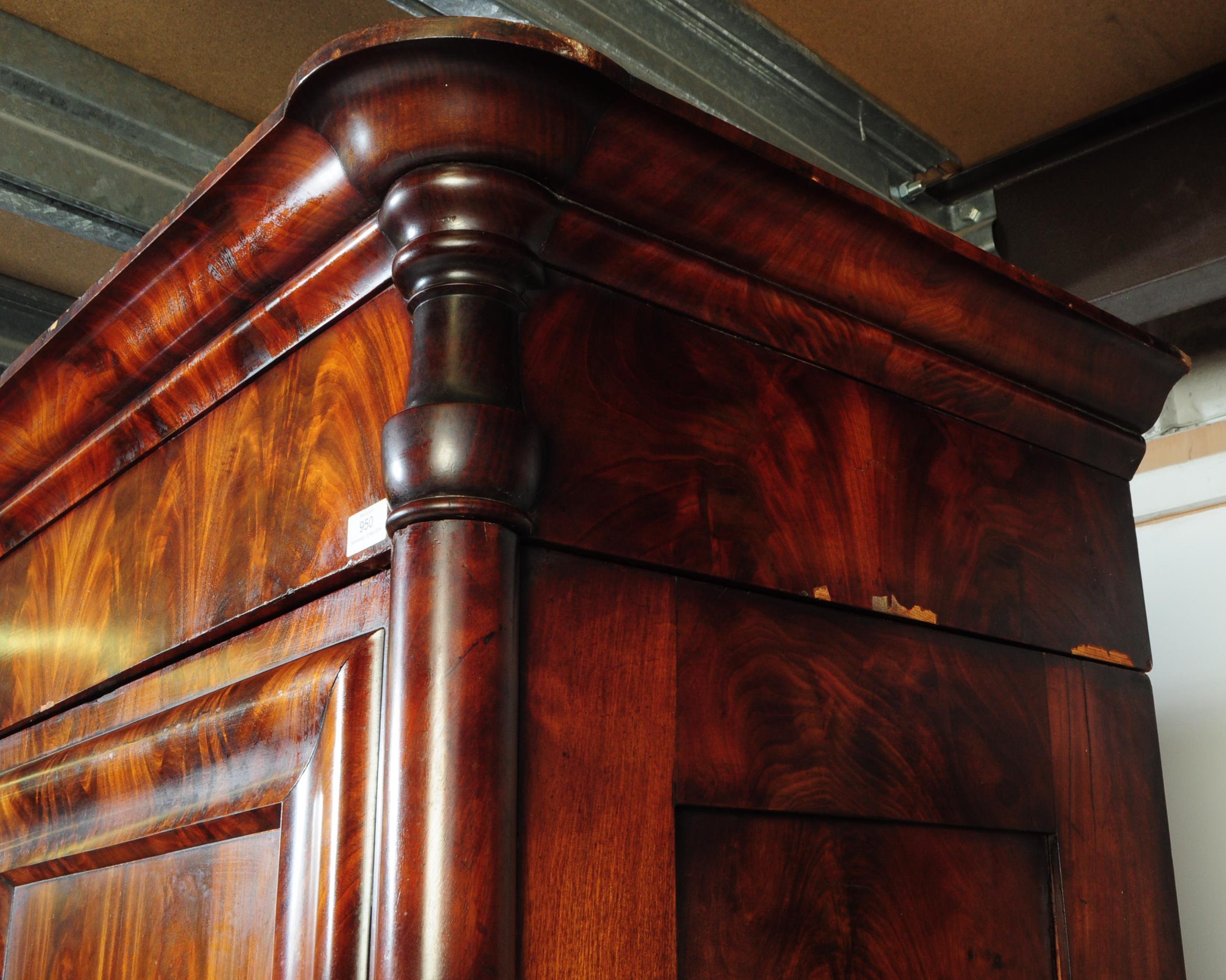 BIEDERMEIER FLAME MAHOGANY WARDROBE - Image 7 of 18