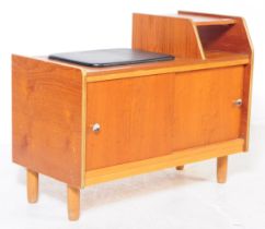 RETRO MID 20TH CENTURY TEAK VENEER TELEPHONE TABLE