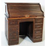 EARLY 20TH CENTURY ART DECO ROLL TOP WRITING DESK