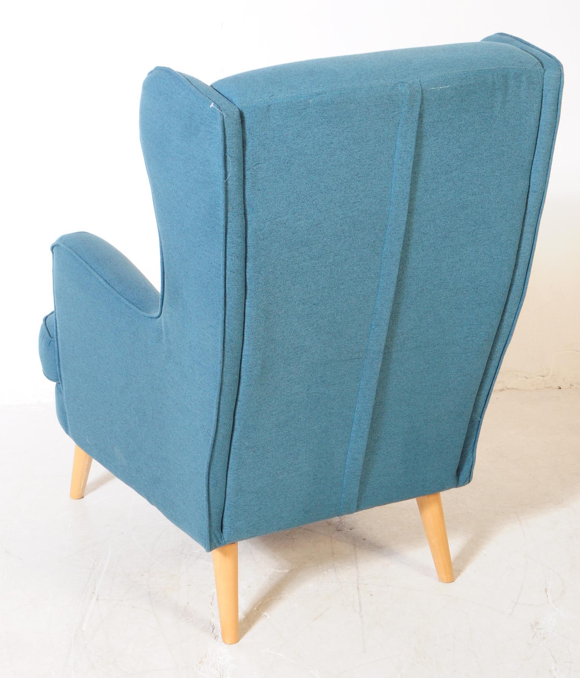 BRITISH MODERN DESIGN - CONTEMPORARY WINGBACK ARMCHAIR - Image 4 of 4