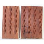 TWO VINTAGE 20TH CENTURY WOODEN PANEL BOOT DRYING WALL PANELS