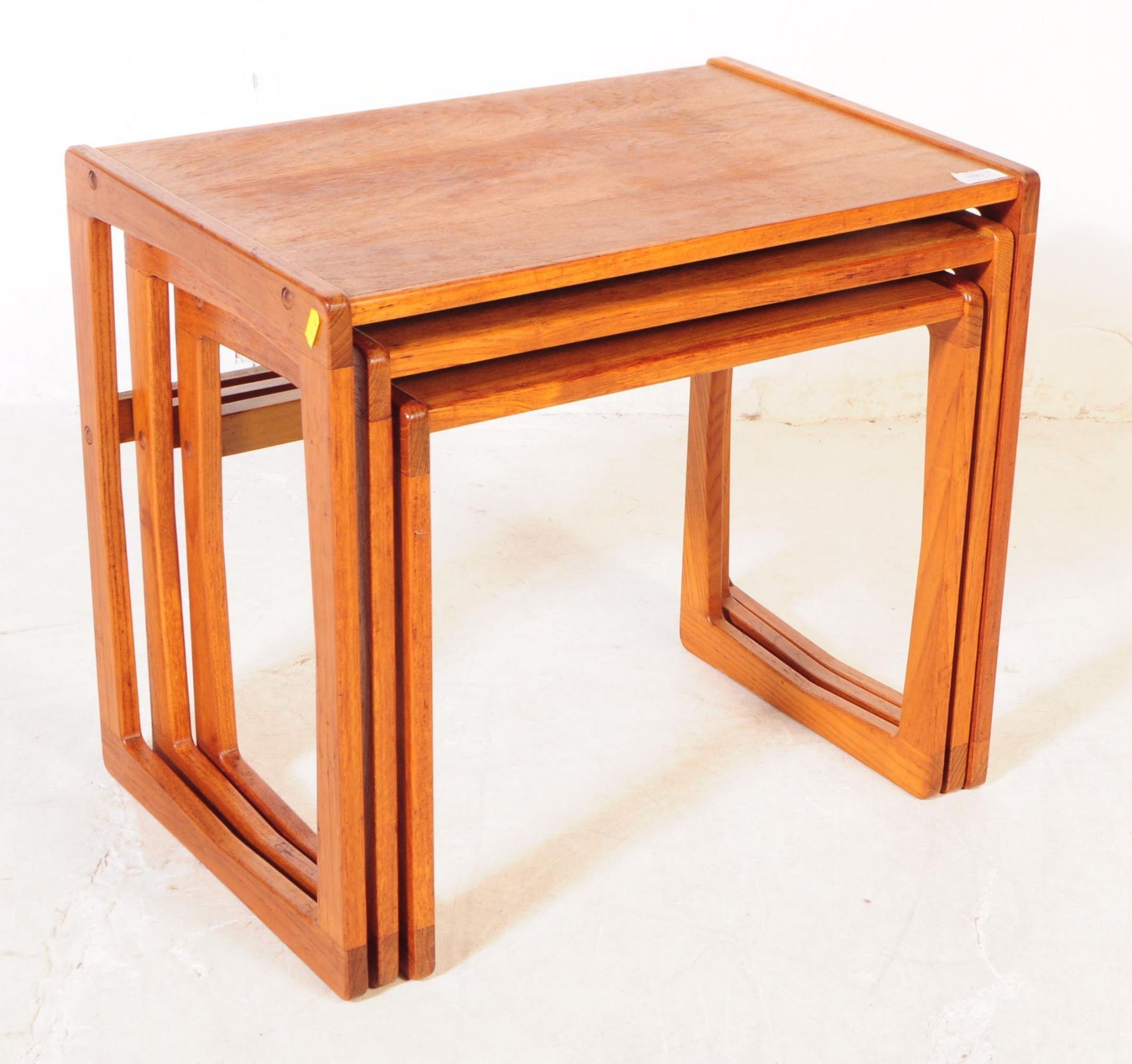 BRITISH MODERN DESIGN - MID CENTURY TEAK NEST OF TABLES