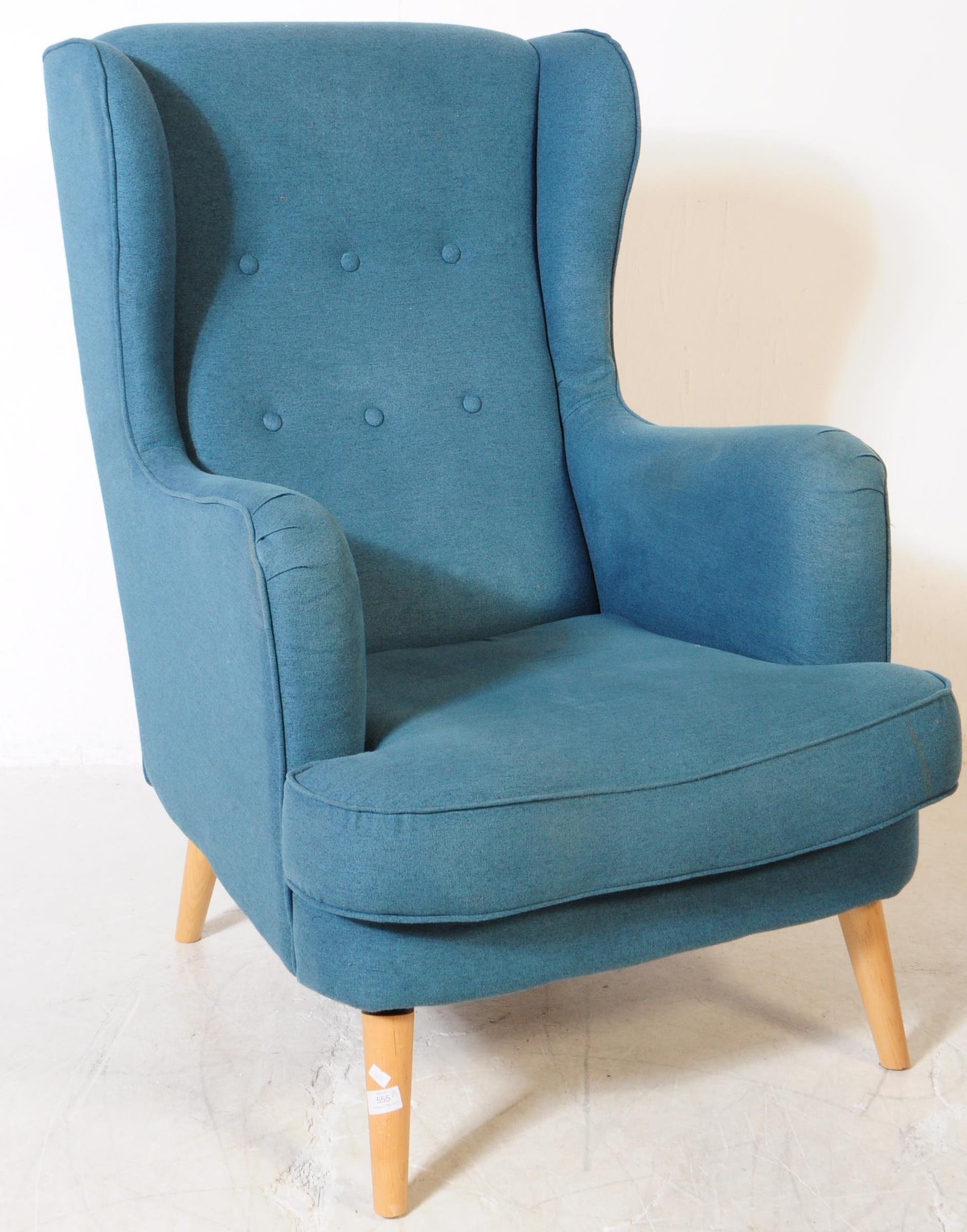 BRITISH MODERN DESIGN - CONTEMPORARY WINGBACK ARMCHAIR