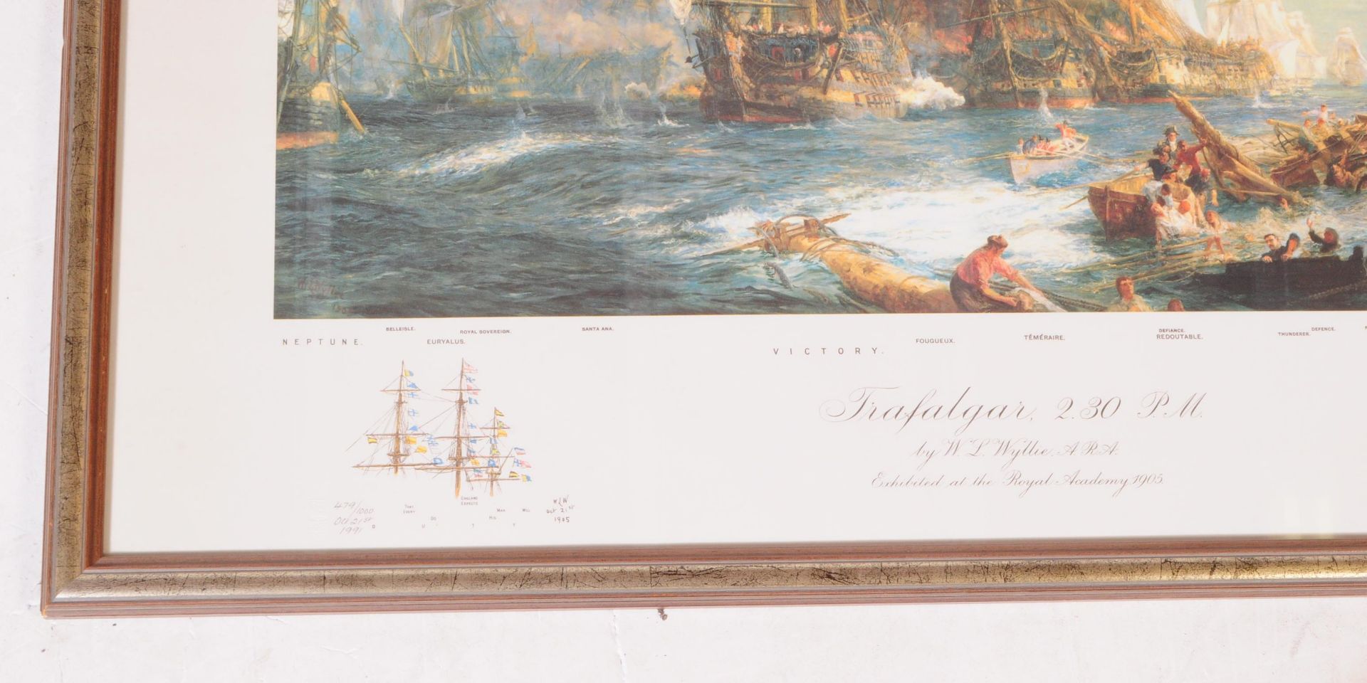 OF MILITARY INTEREST - LIMITED EDITION FRENCH PRINT OF SHIPS - Image 3 of 4
