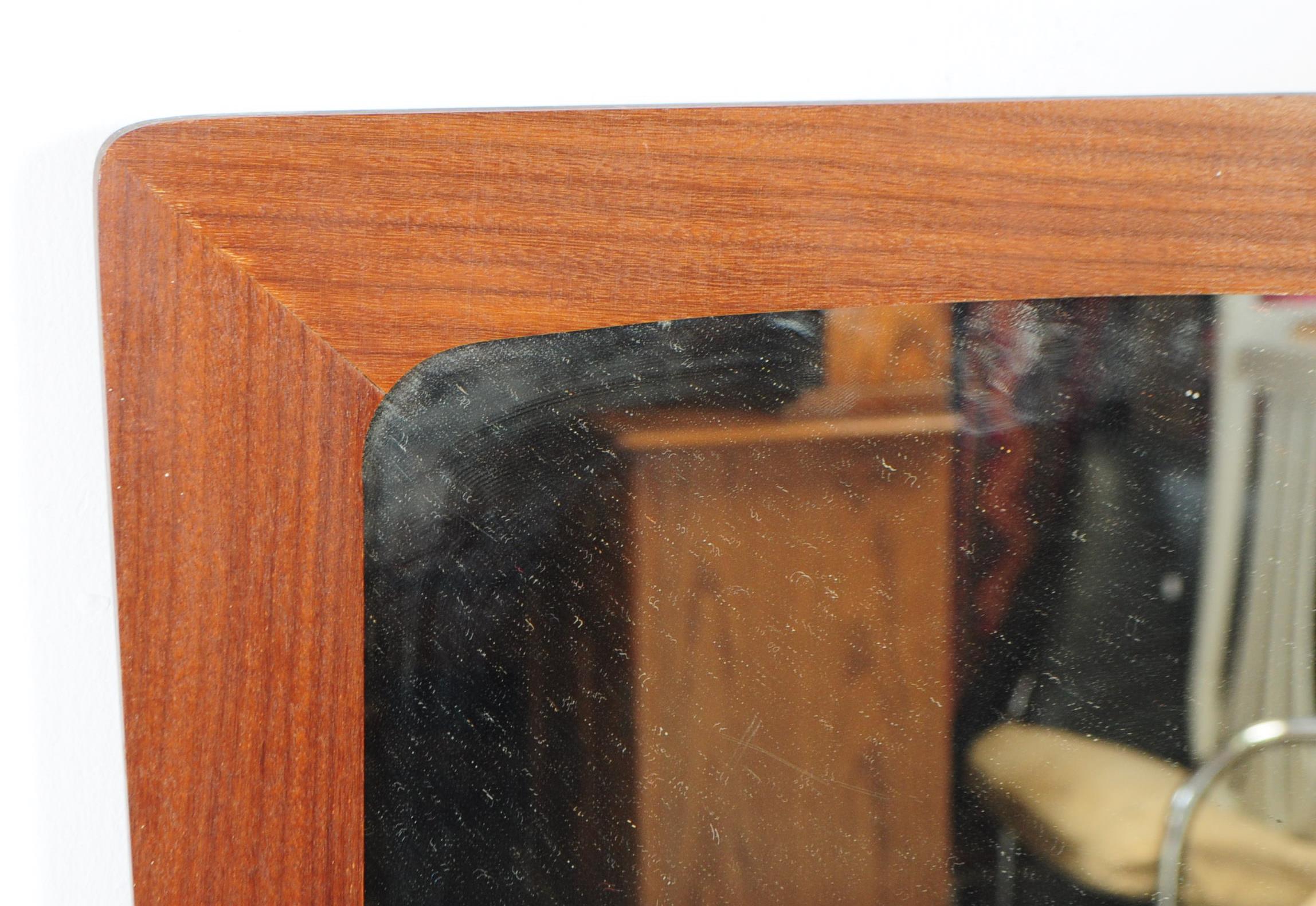 BRITISH MODERN DESIGN - MID CENTURY TEAK MIRROR - Image 2 of 3