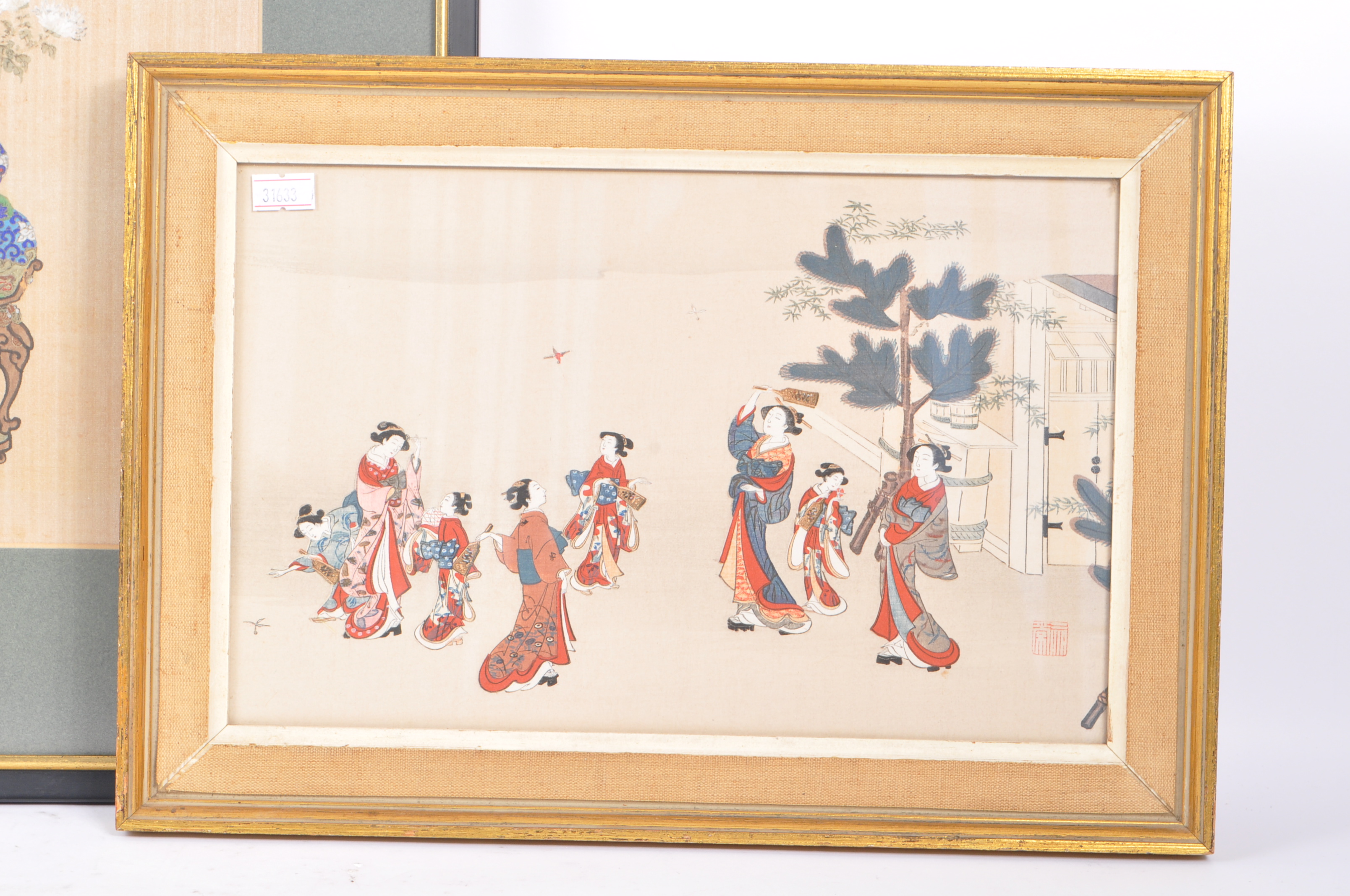 TWO 19TH CENTURY CHINESE AND JAPANESE PAINTINGS ON SILK - Image 4 of 8