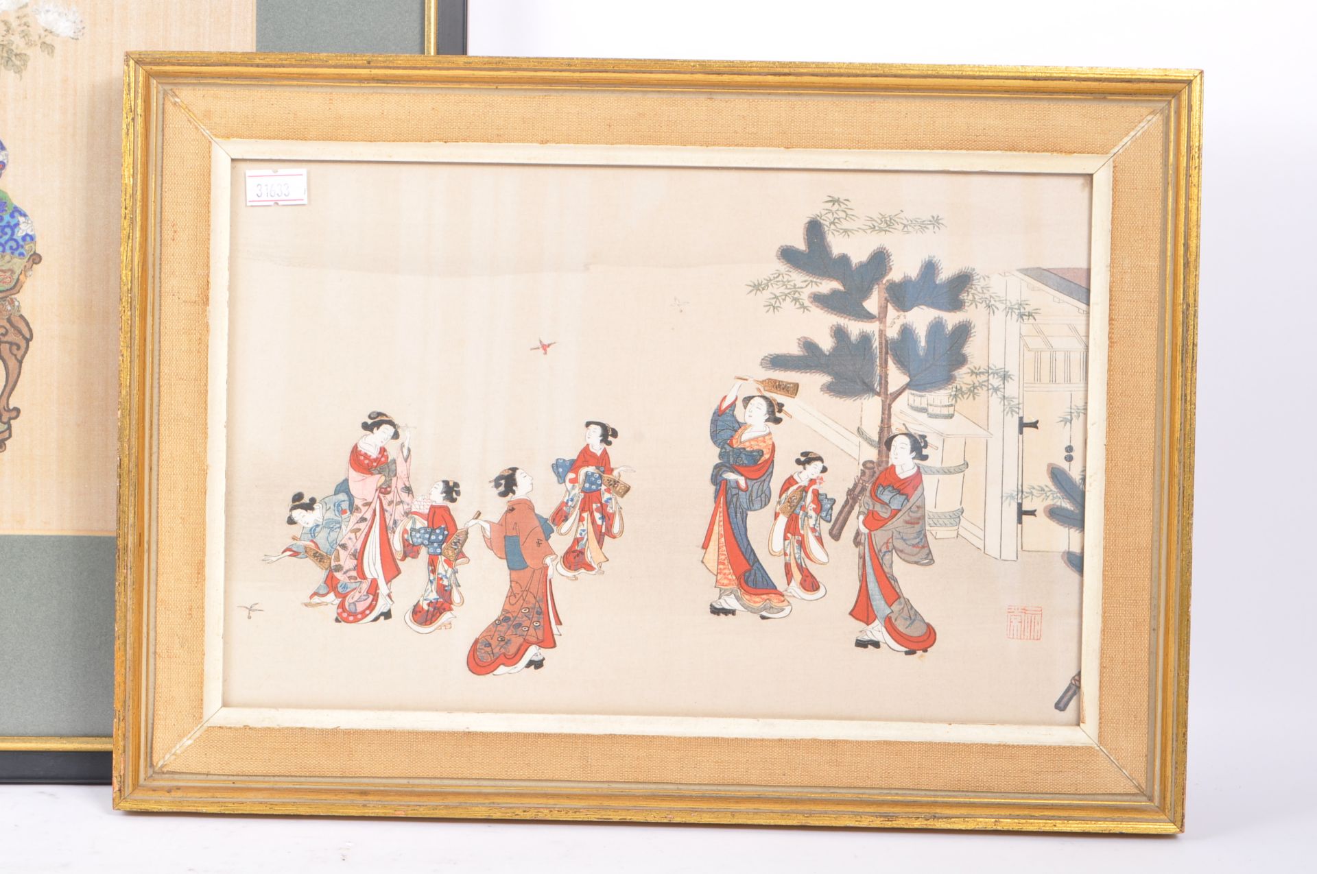 TWO 19TH CENTURY CHINESE AND JAPANESE PAINTINGS ON SILK - Bild 4 aus 8