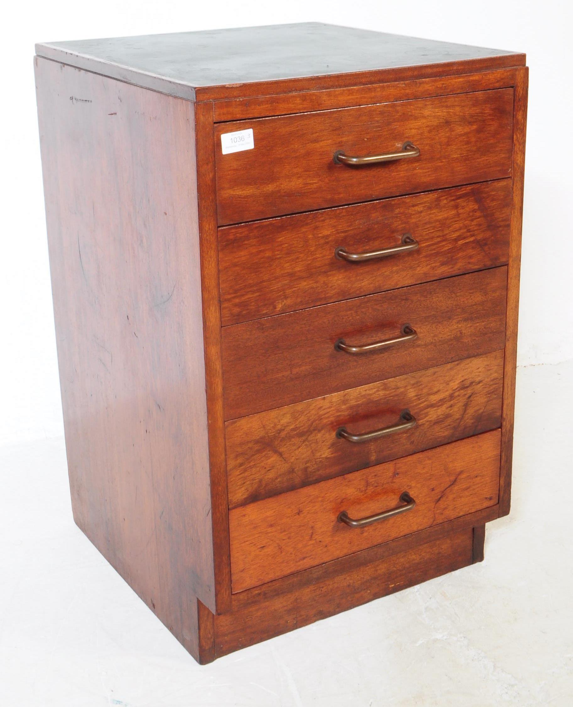 MINISTRY OF DEFENCE OAK PEDESTAL CHEST OF DRAWERS
