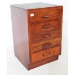 MINISTRY OF DEFENCE OAK PEDESTAL CHEST OF DRAWERS