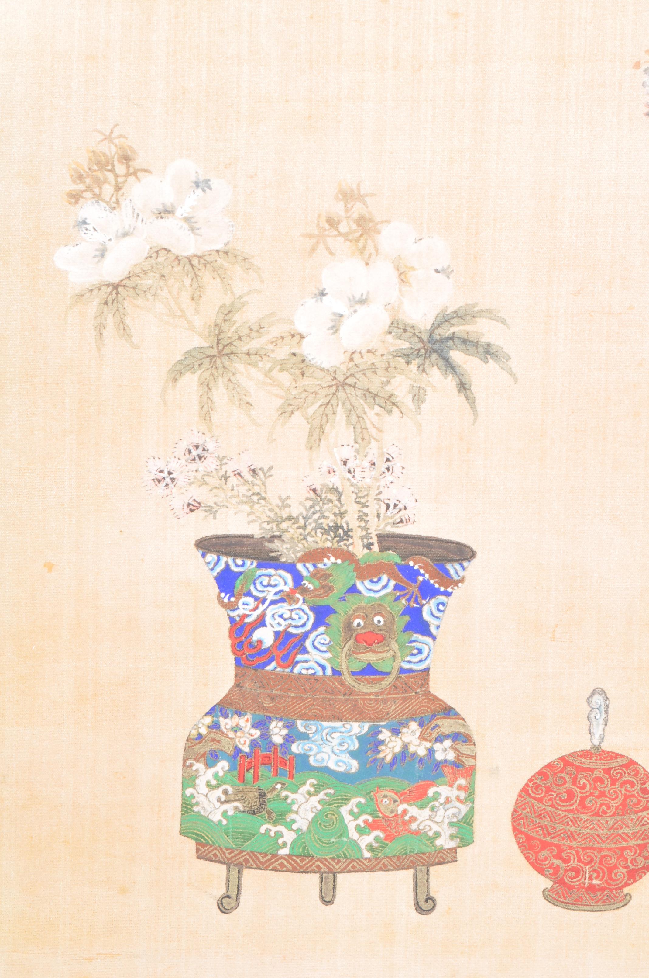 TWO 19TH CENTURY CHINESE AND JAPANESE PAINTINGS ON SILK - Image 7 of 8