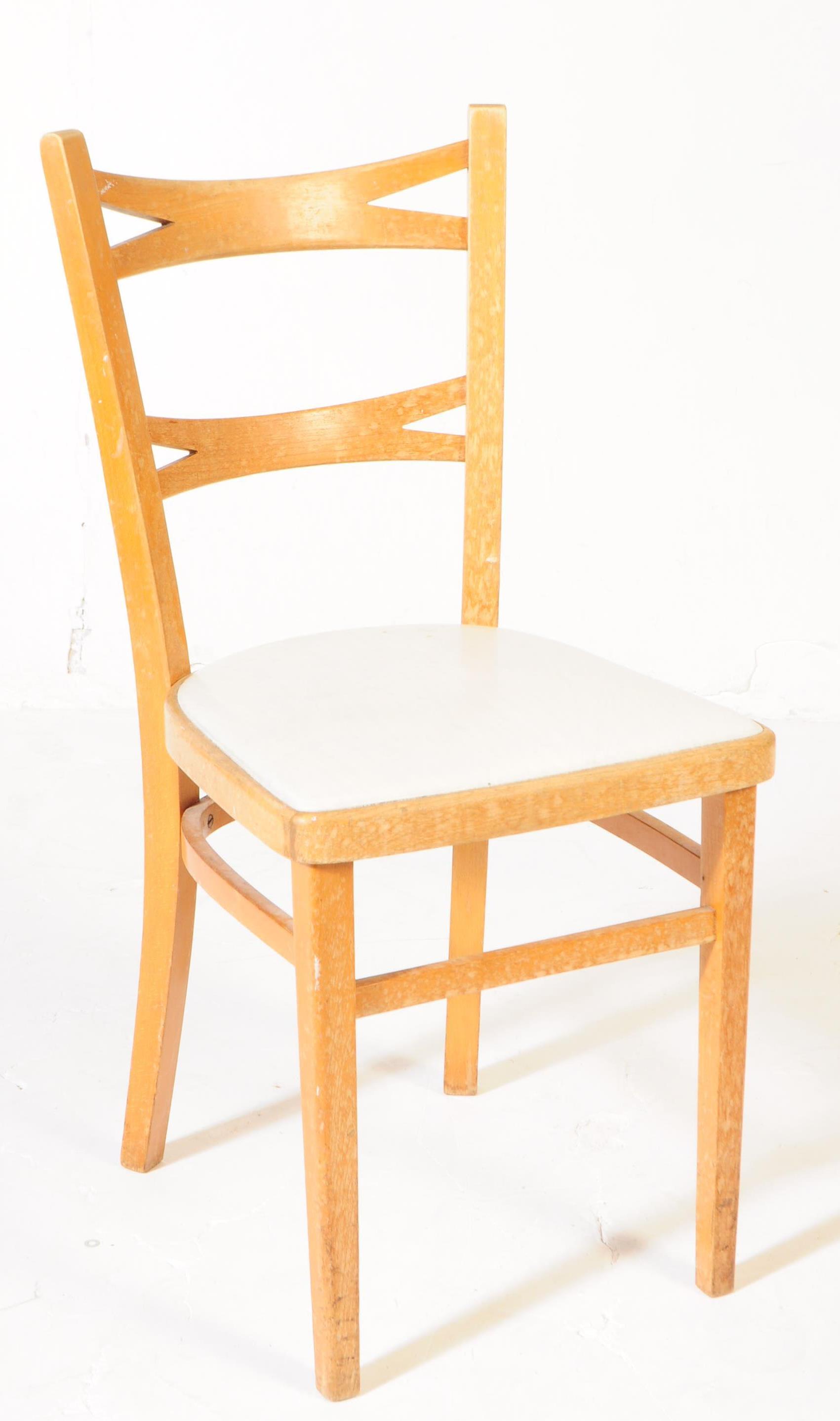 BRITISH MODERN DESIGN - SET OF FOUR VINTAGE KITCHEN CHAIRS - Image 3 of 3