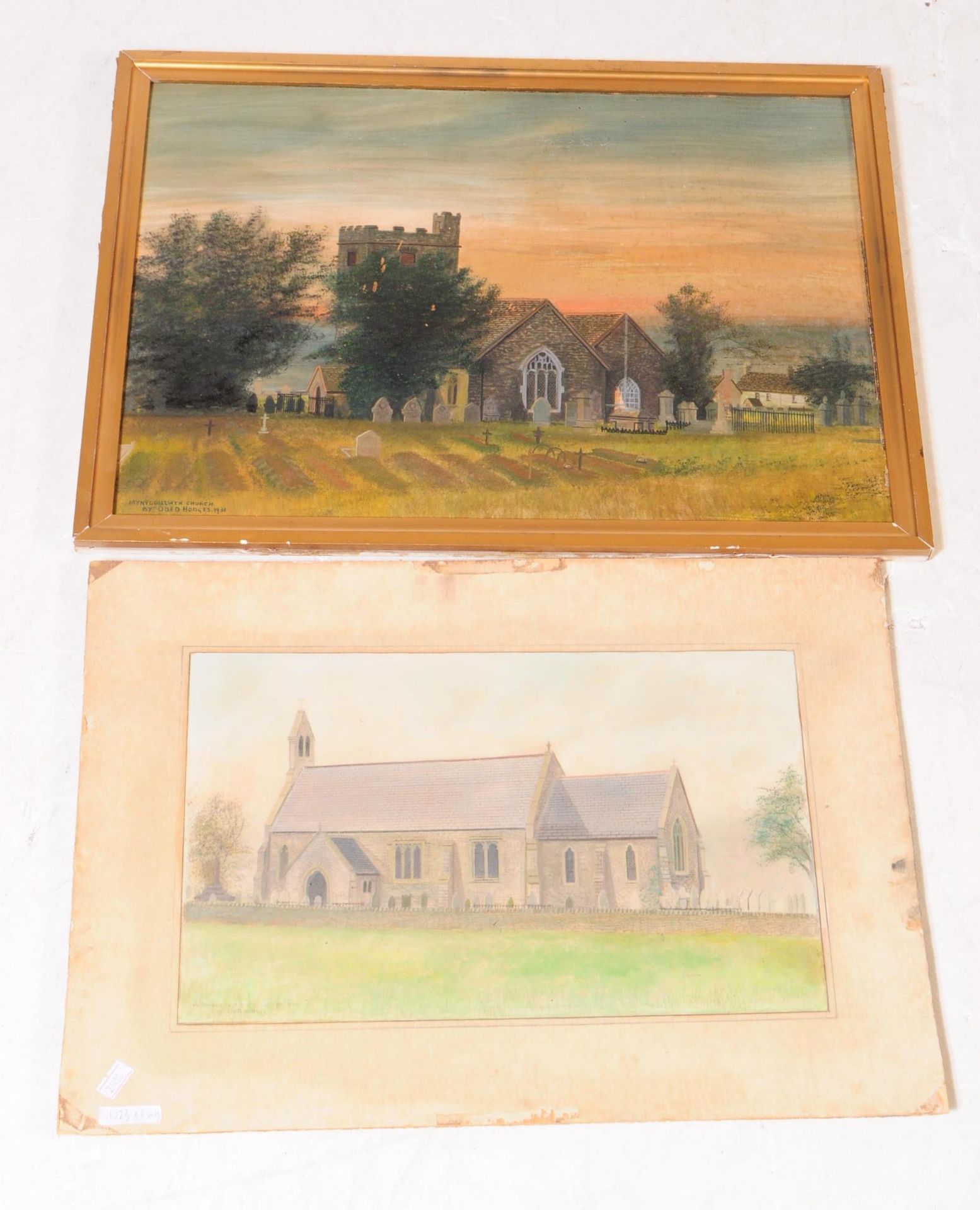 OBED HODGES - TWO EARLY 20TH CENTURY WATERCOLOUR PAINTINGS