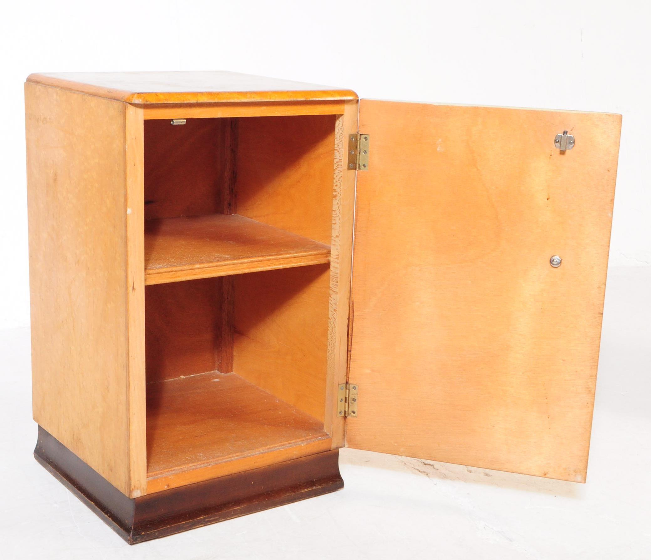 PAIR OF ART DECO BIRDSEYE MAPLE BEDSIDE CABINETS - Image 5 of 5