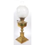 VICTORIAN 19TH CENTURY LAMPE VERITAS BRASS OIL LAMP