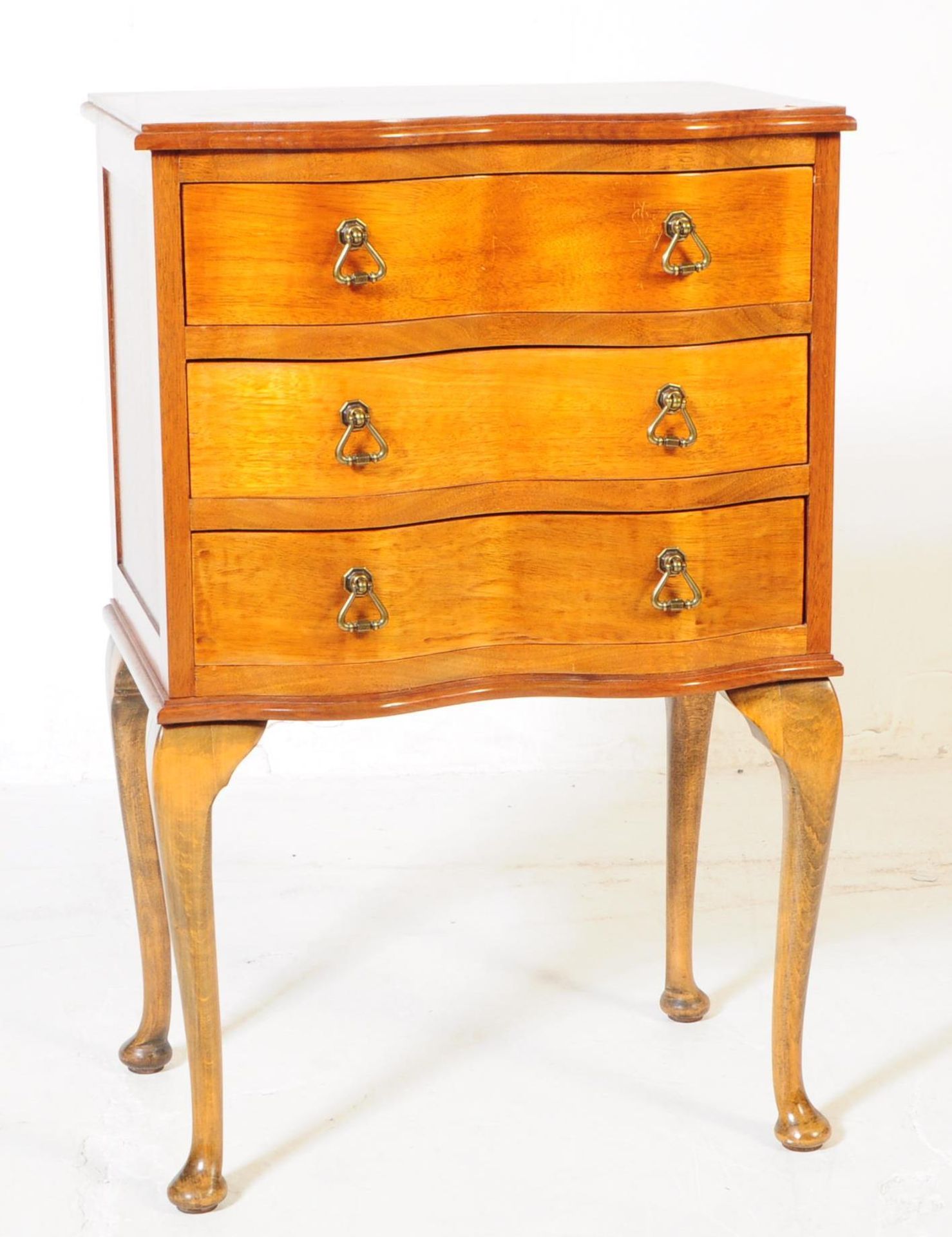 GEORGE III REVIVAL SERPENTINE FRONT CHEST OF DRAWERS