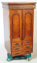 EDWARDIAN INLAID MAHOGANY SECURITY SAFE