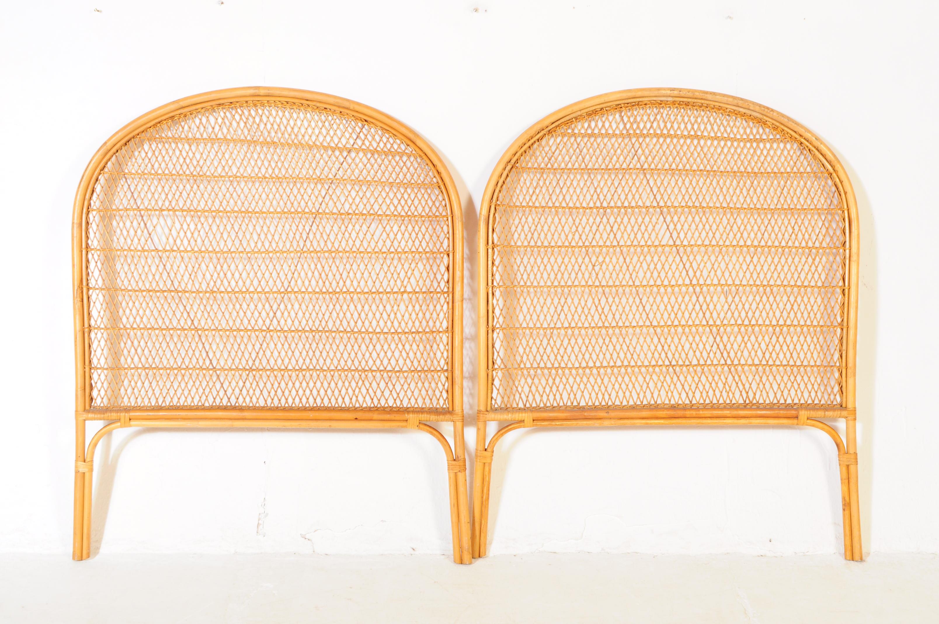 PAIR OF WICKER & BAMBOO HEADBOARDS - Image 4 of 4