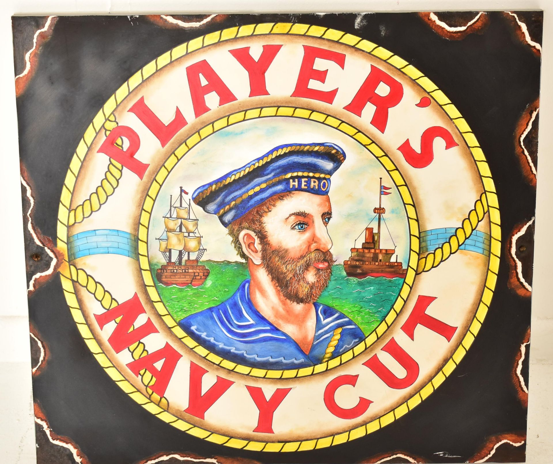 PLAYER'S NAVY CUT - OIL ON BOARD ARTIST IMPRESSION OF A SIGN
