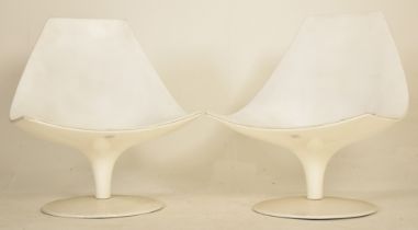 PIETRO AROSIO X TACCHINI - MOON CHAIR - PAIR OF 2003 LEATHER CHAIRS
