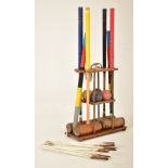 JOHN JAQUES OF LONDON - EARLY 20TH CENTURY CROQUET SET