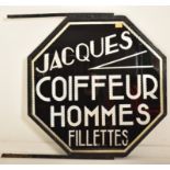 JACQUES COIFFEUR HOMMES FILLETTES - FRENCH GLASS SIGN