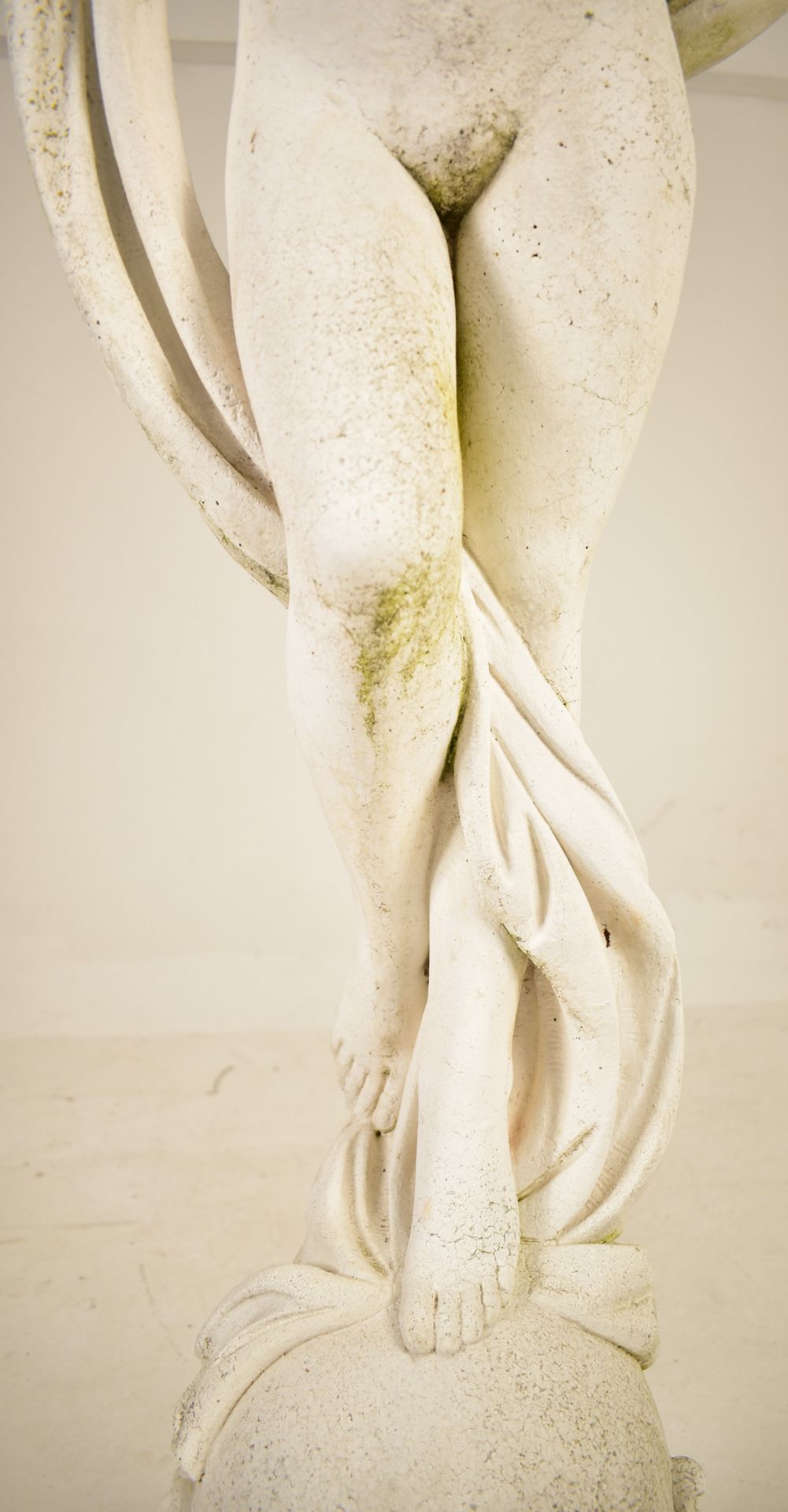 20TH CENTURY COMPOSITE GARDEN SCULPTURE OF DANCING MAIDEN - Image 4 of 6