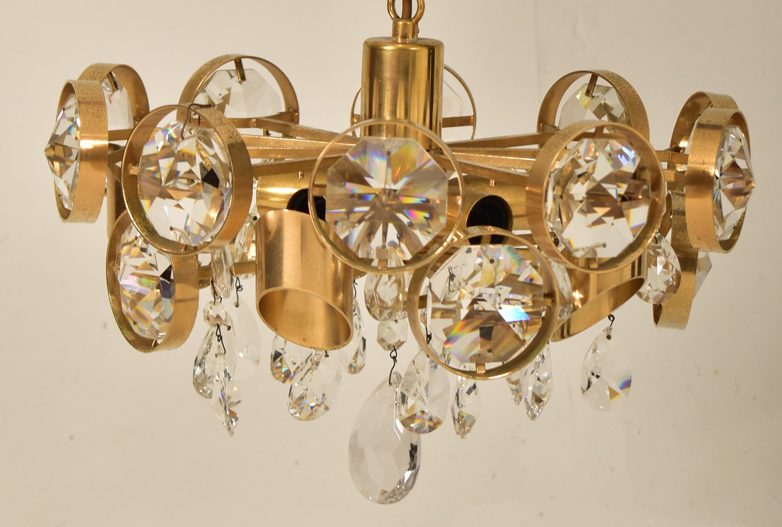 ERNST PALME FOR PALWA - 60S HOLLYWOOD REGENCY CEILING LIGHT