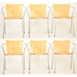 VICO MAGISTRETTI FOR FRITZ HANSEN - VICO DUO - SIX DINING CHAIRS