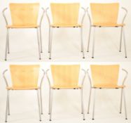 VICO MAGISTRETTI FOR FRITZ HANSEN - VICO DUO - SIX DINING CHAIRS