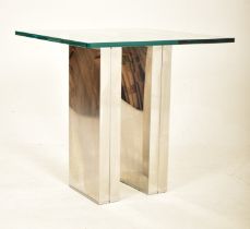 CONTEMPORARY GLASS & CHROME OCCASIONAL LOW COFFEE TABLE