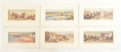 SIX BRITISH RAIL CARRIAGE PRINTS FROM GYRTH RUSSELL PAINTINGS