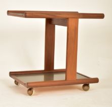 MID CENTURY DANISH INFLUENCED TWO TIER COCKTAIL TROLLEY