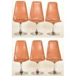 JOHANSON DESIGN - SET OF SIX 1960S SWEDISH LEATHER CHAIRS