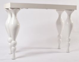 CONTEMPORARY DESIGNER GLOSS WHITE CONSOLE TABLE